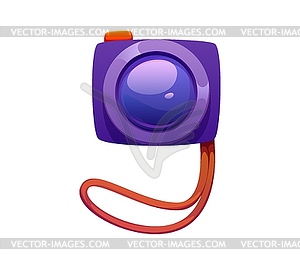 Summer vacation font photo camera digit 9 nine - vector image