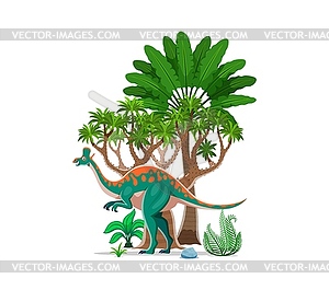 Lambeosaurus prehistoric dinosaur character - vector clip art