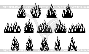 Tribal fire flame tattoos, car, motorcycle decals - vector image