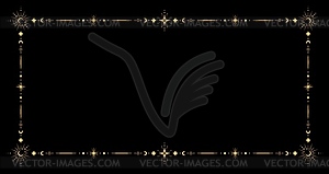 Esoteric celestial frame. mystical border - vector clipart