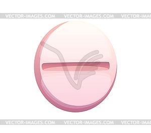 Healthcare font, drug pill or tablet digit 0 zero - vector clipart / vector image