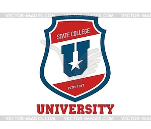 State university college icon, emblem - vector clipart / vector image