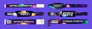 Детский космический праздничный браслет для вечеринок, пропускные браслеты - клипарт