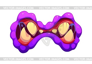Halloween scary vampire drool monster grin jaw - vector clip art