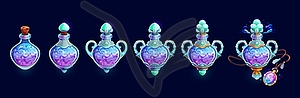 Magic air, game rank badge, level progress stage - vector clipart