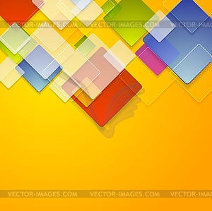 Colorful glass squares abstract background - vector image