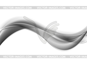Серый серебряный гладкие волны абстрактный фон - векторное изображение