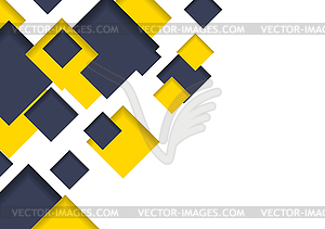 Geometric tech brochure flyer design - vector clipart