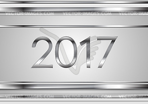 2017 tech silver stripes abstract background - vector clip art