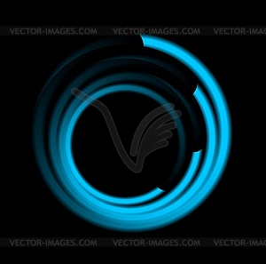 Abstract blue swirl circle logo - vector image