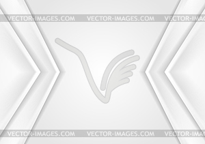 Grey tech background with arrows - vector image