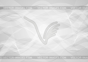 Abstract grey wavy background - vector image