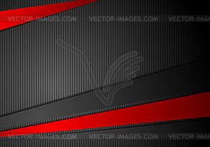 Tech черный фон с контрастными красными полосами - иллюстрация в векторе