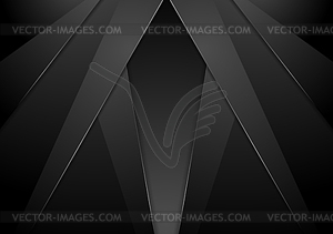 Black abstract concept material tech background - vector image