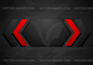 Contrast red black geometric abstract background - color vector clipart