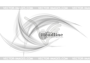 Abstract grey wavy shapes background - vector image