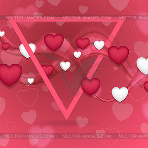 Pink Valentines Day abstract background - vector clipart