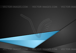 Abstract corporate blue black geometric background - vector image