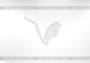 Abstract white waves and lines pattern - vector clipart