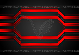 Red glossy stripes abstract background - vector image