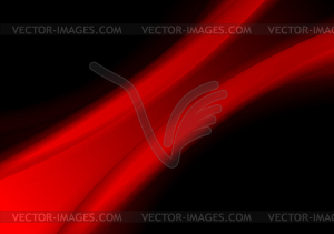 Abstract red smooth blurred waves background - stock vector clipart