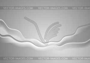 Abstract grey wavy gradient corporate background - vector image