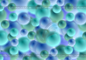 Abstract blue colored 3d balls background - vector image