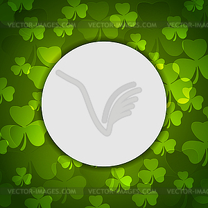 Green shamrock clovers St. Patrick Day - royalty-free vector clipart