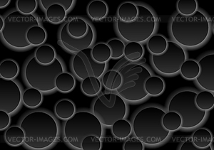 Abstract dark grey circles - vector clip art