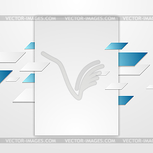 Синий серые текли корпоративный фон листовки - стоковое векторное изображение