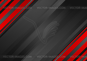 Abstract red black striped corporate background - vector clip art