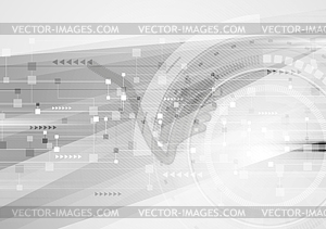 Abstract grey hi-tech futuristic background - vector clipart