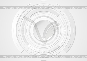 Grey abstract tech paper gear background - vector image