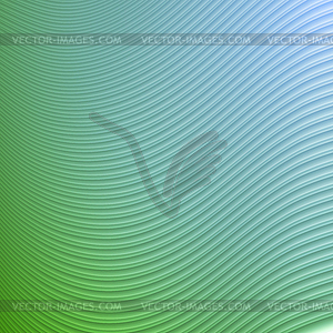 Abstract green blue waves and lines pattern - vector clipart