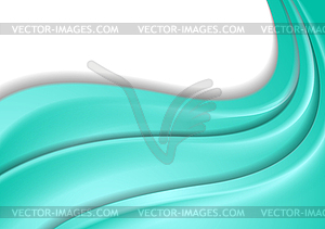 Bright abstract turquoise waves background - vector image