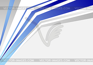 Bright blue tech abstract stripes background - vector clip art