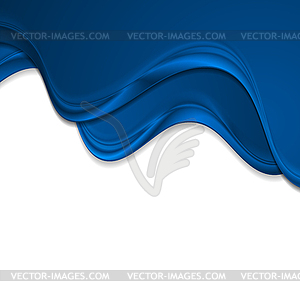 Abstract blue smooth waves corporate background - vector image