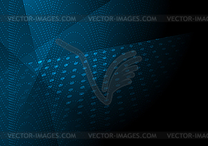 Dark blue tech abstract background - vector clipart