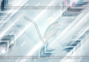 Abstract blue tech futuristic arrows background - vector clipart
