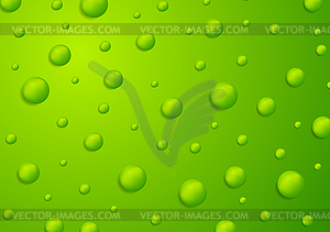 Abstract green 3d drops background - vector image