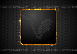 Abstract glowing fire square background - vector image