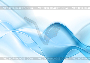 Blue and white abstract wavy background - vector clipart