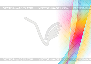 Colorful vibrant tech wavy abstract background - vector image