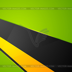 Зеленый оранжевый черный абстрактный корпоративный фон - рисунок в векторе