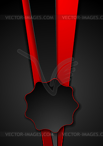 Abstract red black tech corporate background - vector image