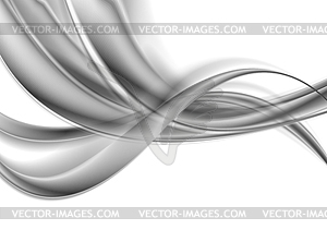 Abstract silver grey blurred waves background - vector clipart