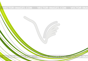 Green and white corporate wavy abstract background - royalty-free vector image