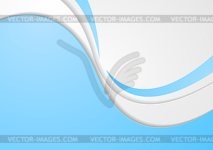 Abstract blue modern corporate wavy background - vector clip art