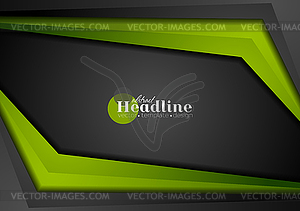 Black and green abstract corporate contrast - vector clipart