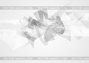 Grey technology geometric polygon abstract - vector image